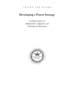 Developing a Patent Strategy