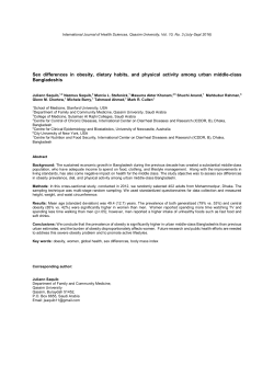 urban middle-class Bangladeshi. - Qassim University Scientific