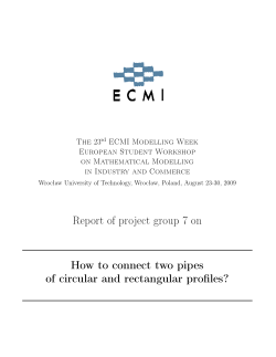 Report of project group 7 on How to connect two pipes of circular