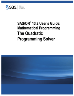 The Quadratic Programming Solver