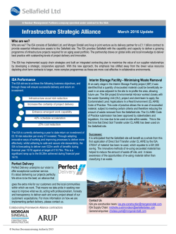March 2016 Update - Sellafield Suppliers