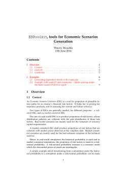 ESGtoolkit, tools for Economic Scenarios Generation