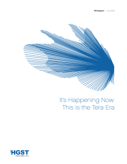 It`s Happening Now: This is the Tera Era