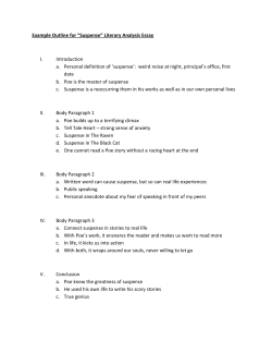 Example Outline for “Suspense” Literary Analysis Essay I