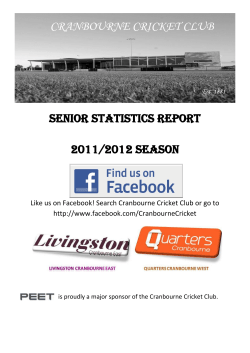 Senior Statistics 2011/12