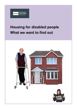 Housing for disabled people: what we want to find out
