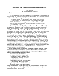 On the source of the infinitive in Romance