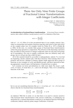 There Are Only Nine Finite Groups of Fractional Linear