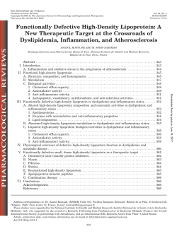 Functionally Defective High-Density Lipoprotein