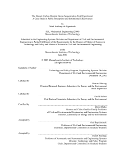 Hawaii CO2 Ocean Sequestration Field Experiment