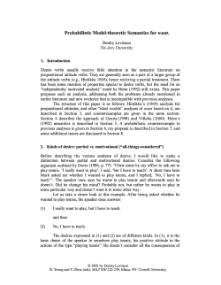 Probabilistic Model-theoretic Semantics for `want`.