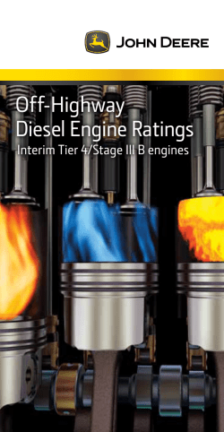 Interim Tier 4/Stage III B Engine Selection Guide