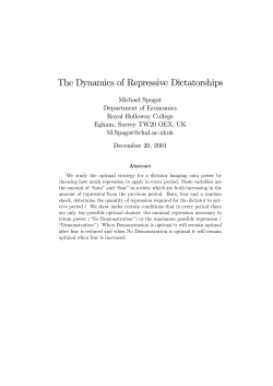 The Dynamics of Repressive Dictatorships