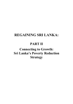 Connecting to Growth - Sri Lanka`s Poverty Reduction Strategy