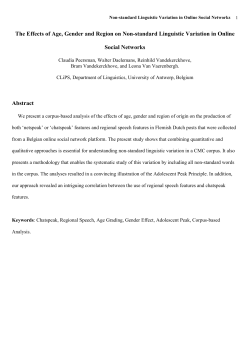 The Effects of Age, Gender and Region on Non