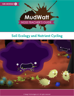 MudWatt NGSS Sub-Module 3: Soil Ecology and Nutrient Cycling