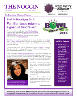 the noggin - Brain Injury Alliance of Arizona
