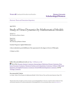 Study of Virus Dynamics by Mathematical Models