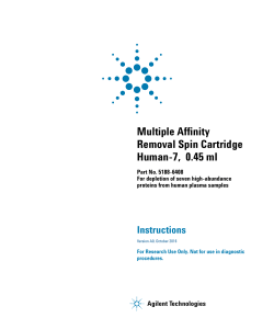 Multiple Affinity Removal Spin Cartridge Human