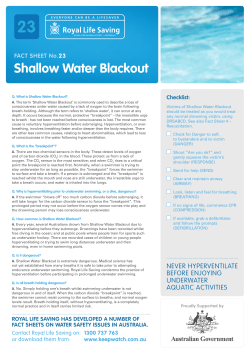 Shallow Water Blackout