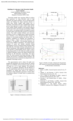 Modeling of a Laboratory Scale Electrolytic Double