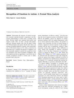 Recognition of Emotions in Autism: A Formal