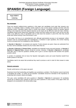 June 2015 Examiner Report - Cambridge International Examinations