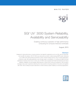 SGI&reg; UV&trade; 3000 System Reliability, Availability and Serviceability