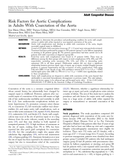 Risk factors for aortic complications in adults with coarctation of the
