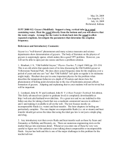 Geyser - Department of Physics