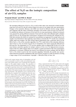 The effect of N2O on the isotopic composition of air
