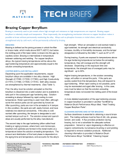 Brazing Copper Beryllium