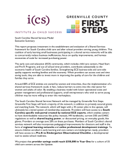 South Carolina Shared Services Model Executive Summary This