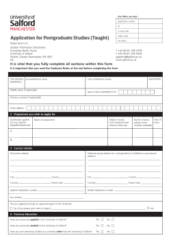 postgraduate taught application form