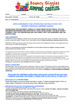 Bouncy Giggles Castle Hire Agreement