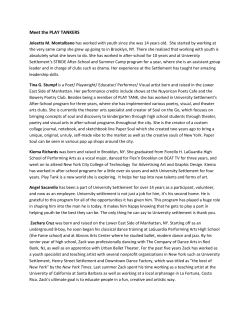 Meet the PLAY TANKERS - University Settlement