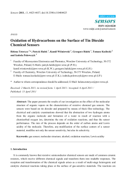 Oxidation of Hydrocarbons on the Surface of Tin Dioxide Chemical