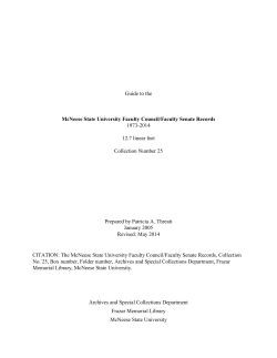 Guide to the McNeese State University Faculty