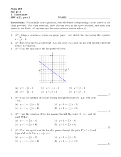 Math 380 Fall 2016 T. Matsumoto HW #20, part 2 NAME: Instructions
