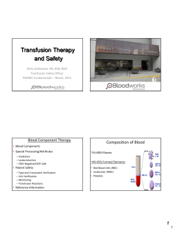 Blood Component Support