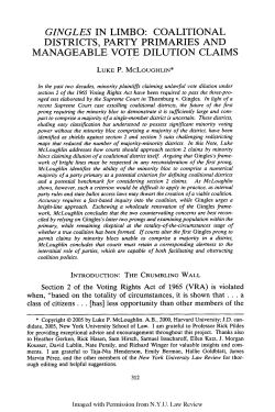 Gingles in Limbo: Coalitional Districts, Party Primaries and