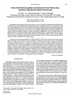 Early Carboniferous gabbro and basalt in the St. Peters area