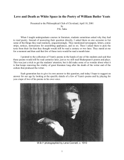 Love and Death as White Space in the Poetry of William Butler Yeats