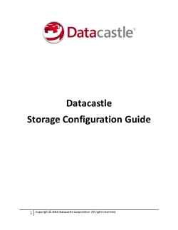 Datacastle Storage Configuration Guide