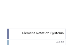 Element Notation Systems
