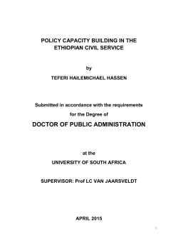 doctor of public administration - Unisa Institutional Repository