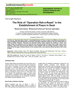 LAHORE RESOLUTION 1940 - Academic Research Journals