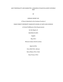 JAZZ TEMPORALITY AND NARRATIVE: A
