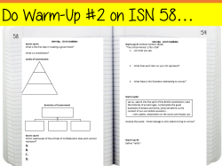 Do Warm-Up #2 on ISN 58&hellip;