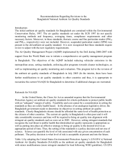 Revision of National Ambient Air Quality Standard